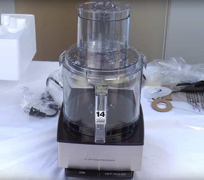 Food processor machine on white table