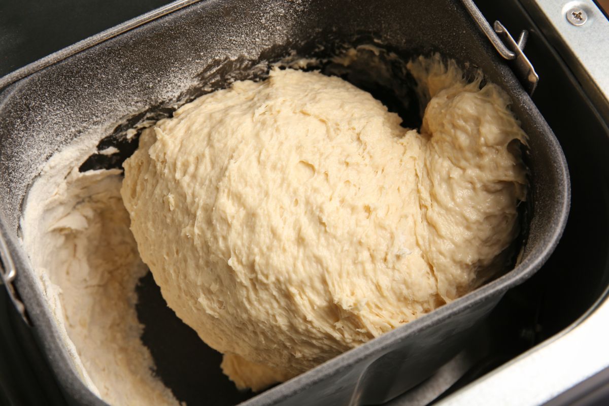 Bread dough in bread maker