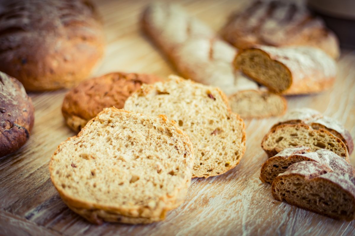 Slices of different types of ezekiel bread